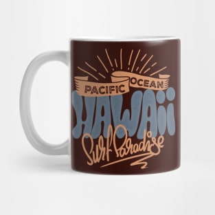 hawaiian paradise surfing aloha shirt Mug